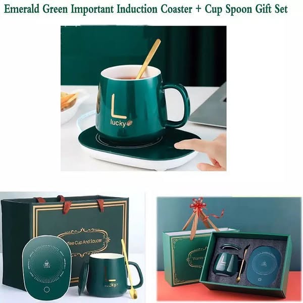 Ceramic Coffee Cup With Automatic Heating Pad