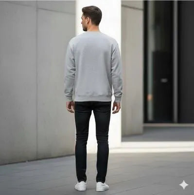 Men's Fleece Plain Sweatshirt