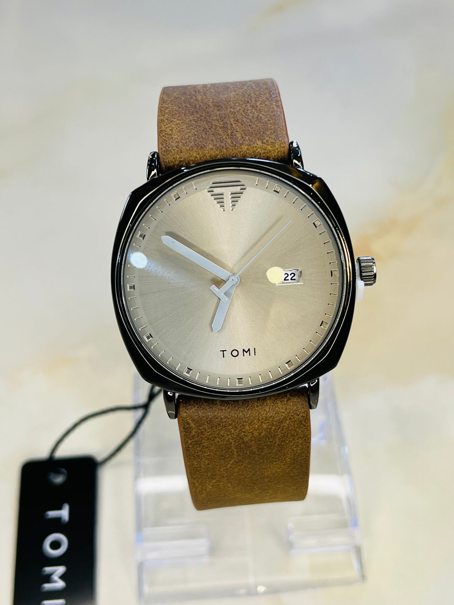 Tomi Brown Black Sleek Dial Watch
