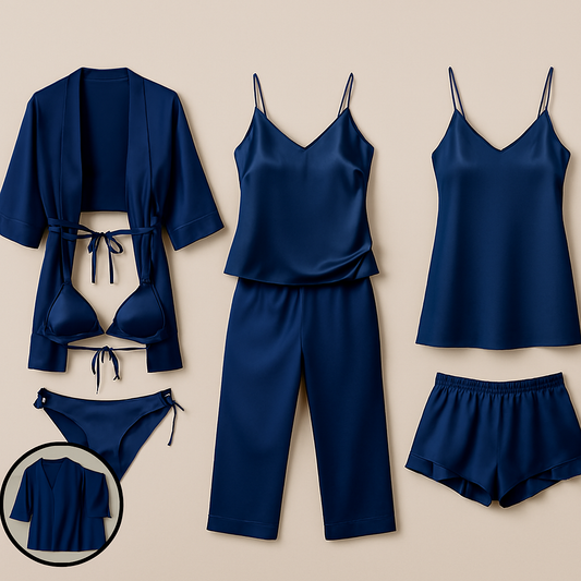 7-Piece Satin Sleepwear