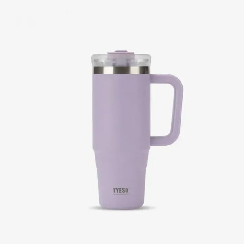 TYESO® Spill-Proof Stainless Steel Tumbler with Straw & Cleaning Brush (900ml) (TS-8868)