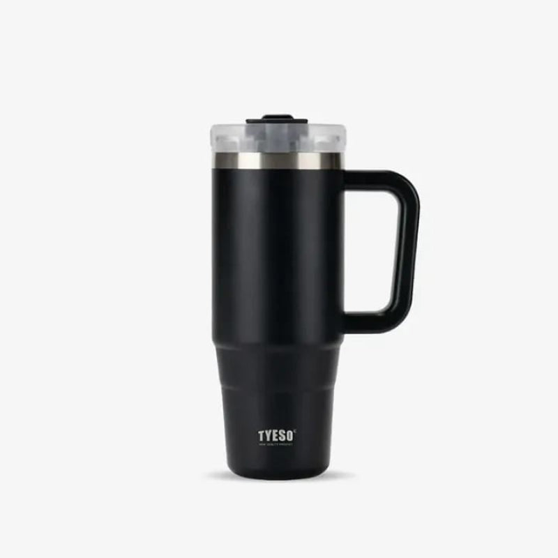 TYESO® Spill-Proof Stainless Steel Tumbler with Straw & Cleaning Brush (900ml) (TS-8868)