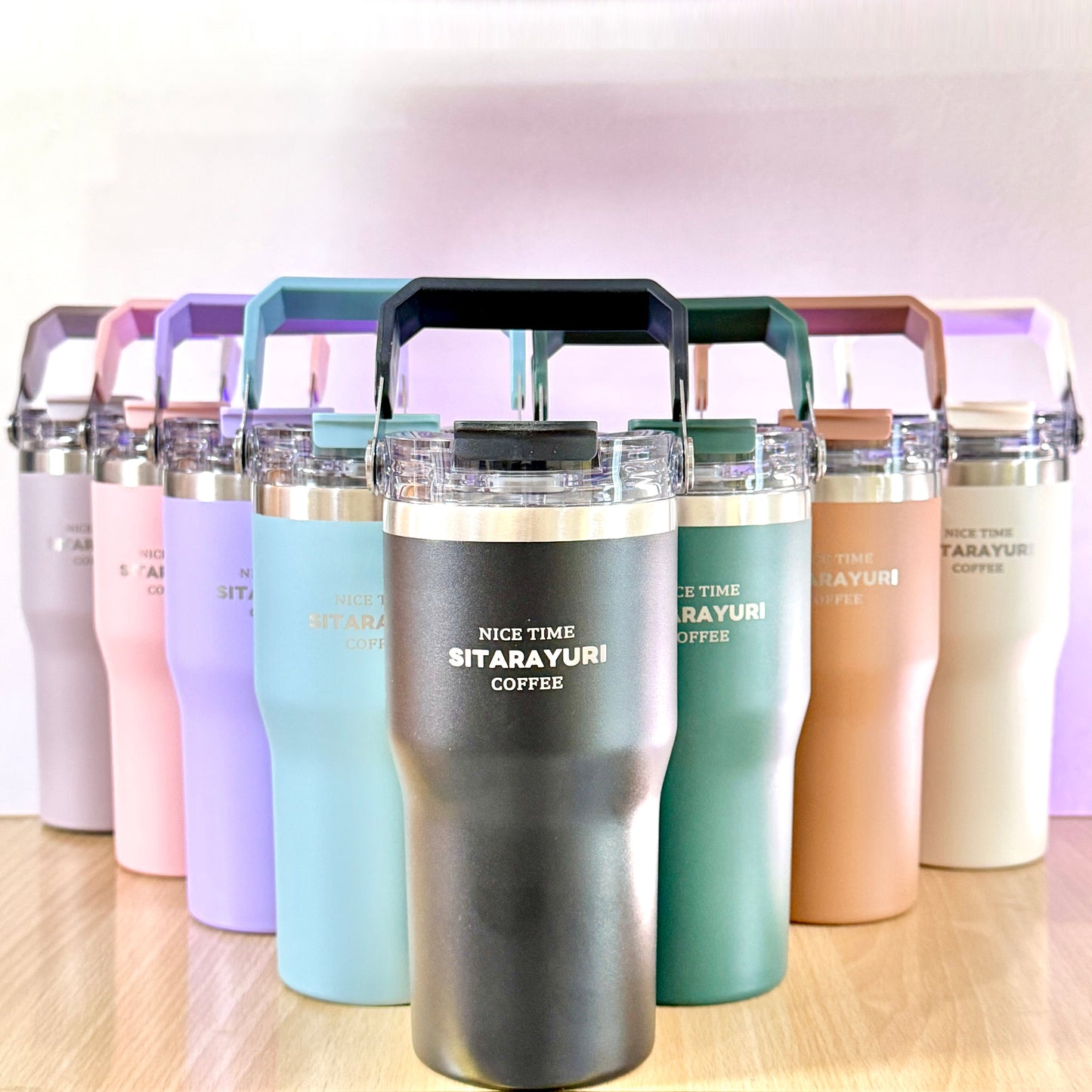 SITARAYURI LeakProof Dual-Lid Insulated Stainless Steel Tumbler (600ml) (ZF-001)