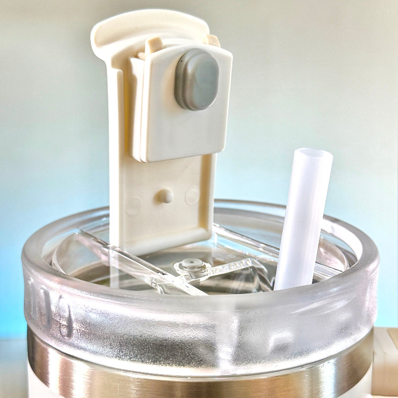 TYESO® Spill-Proof Stainless Steel Tumbler with Straw & Cleaning Brush (900ml) (TS-8868)